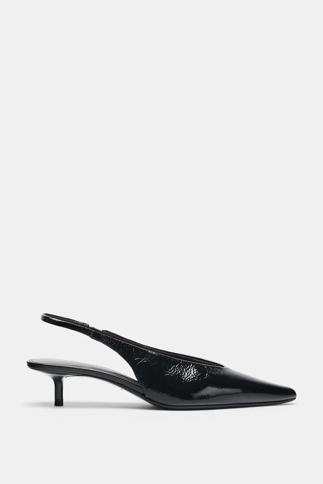 Туфли с открытой пяткой из кожи, Zara