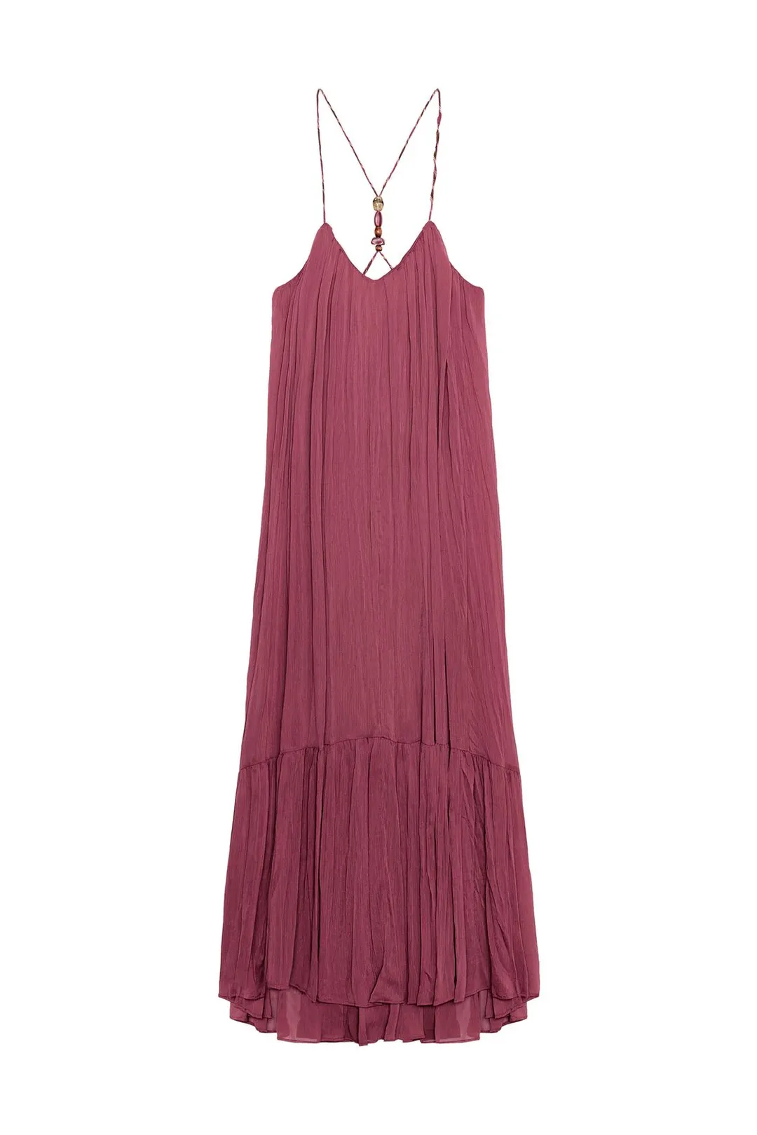 Струящееся платье с бусинами, Zara