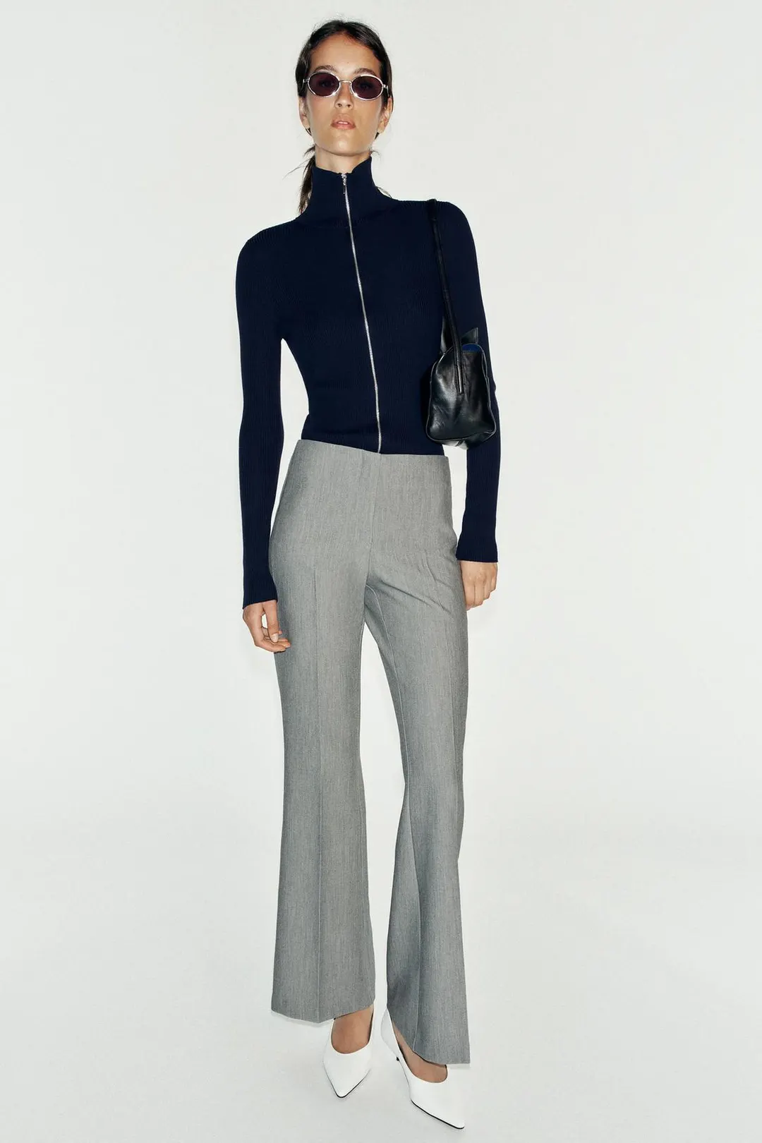 Брюки клеш с низкой посадкой, Zara