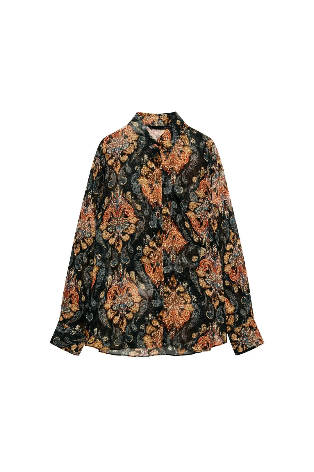 Рубашка с принтом ZW Collection, Zara