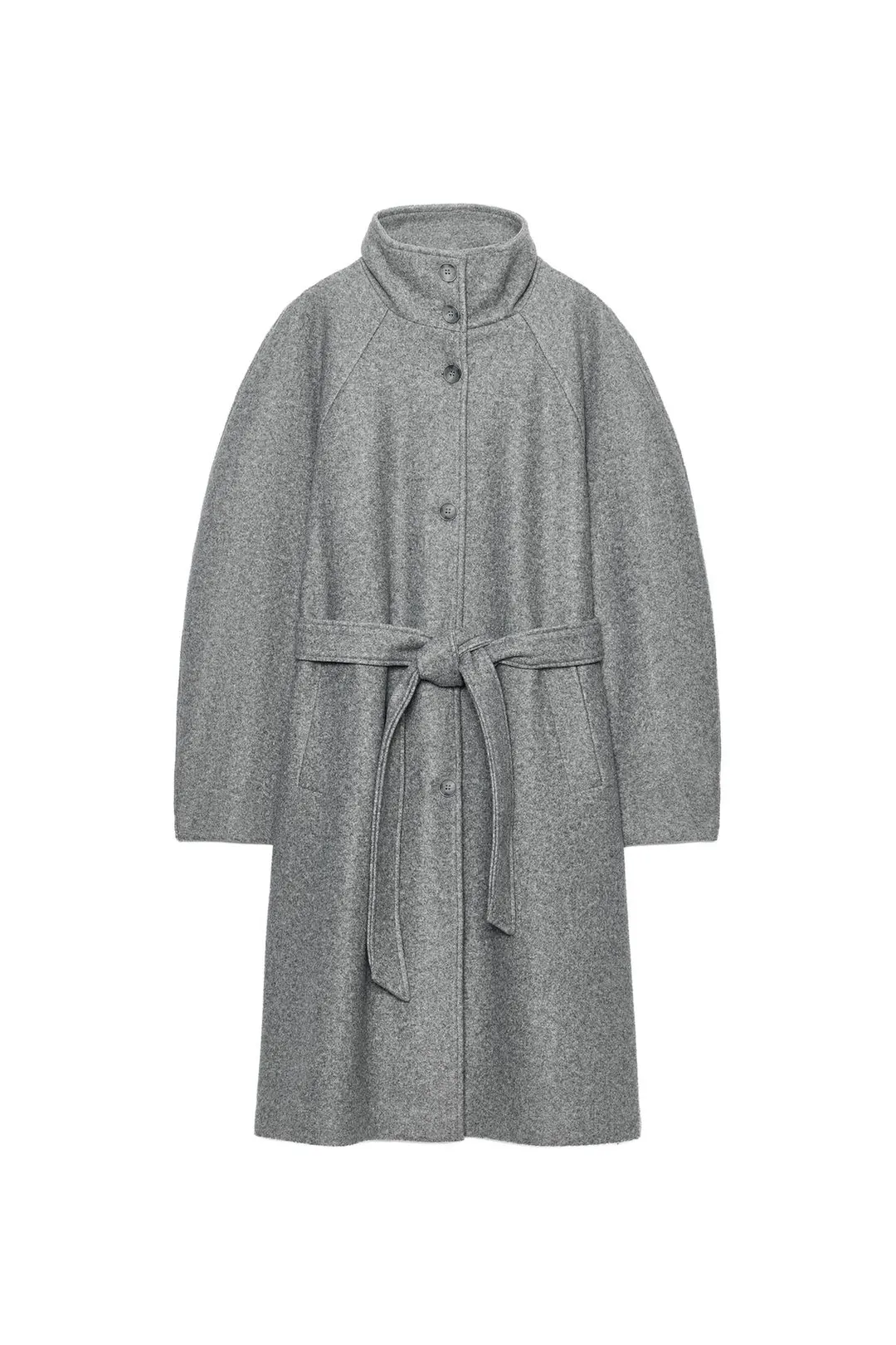Пальто под шерсть с поясом, Zara