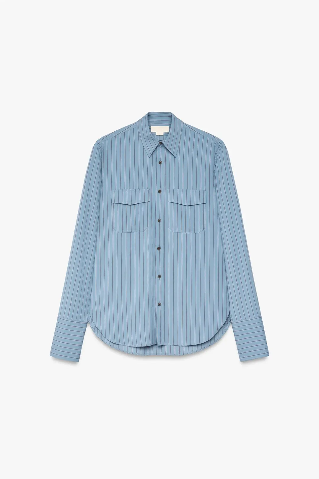 Рубашка свободного кроя в полоску с карманом, Zara