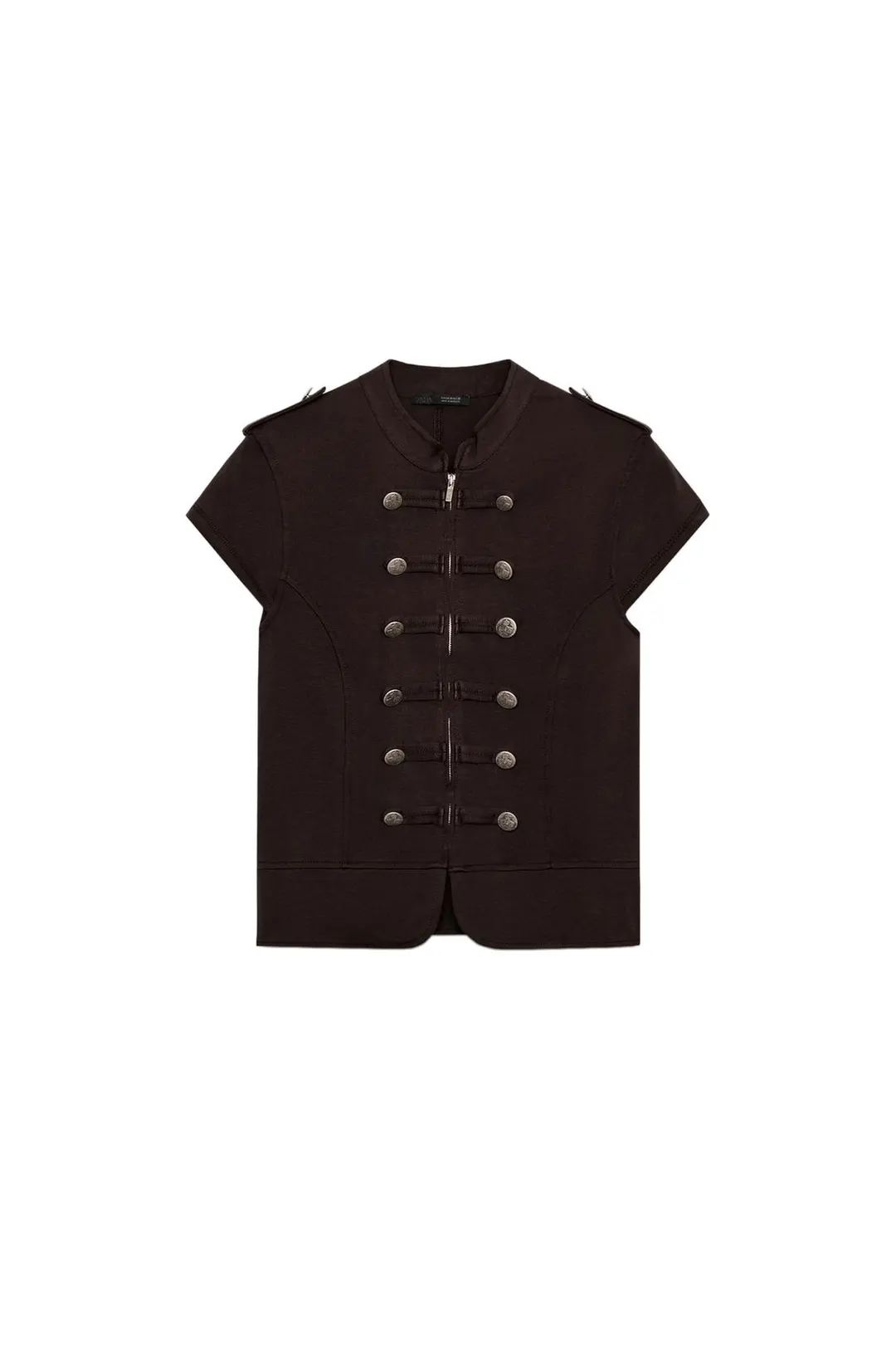 Топ на молнии и пуговицах, Zara
