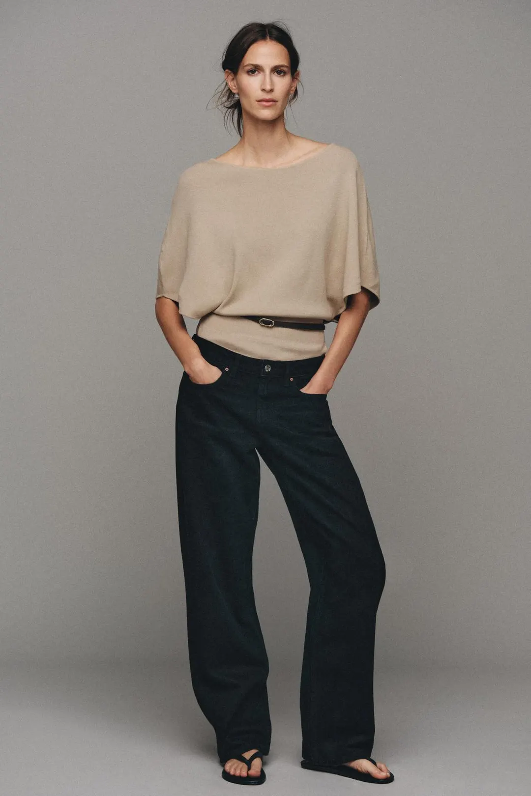 Топ вязаный с поясом, Zara