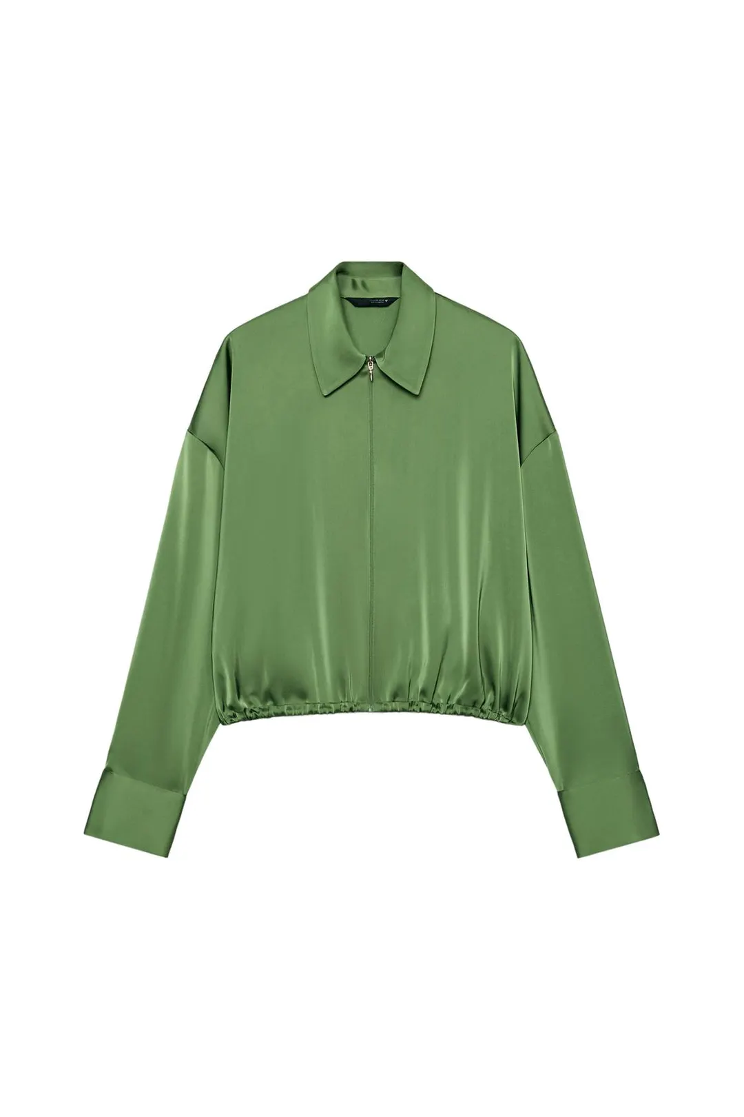 Атласная рубашка на молнии, Zara