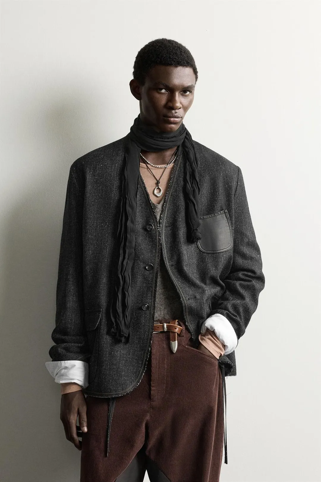 Жакет свободного кроя без воротника, Zara