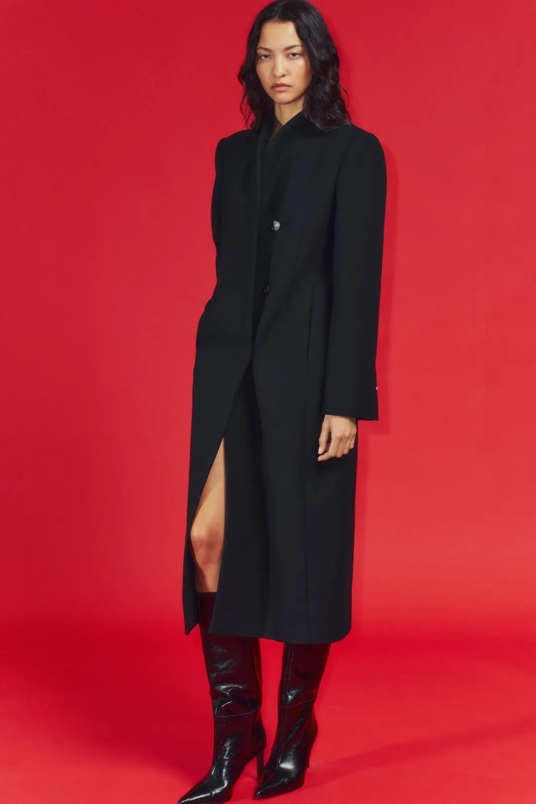 Приталенное пальто ZW Collection, Zara