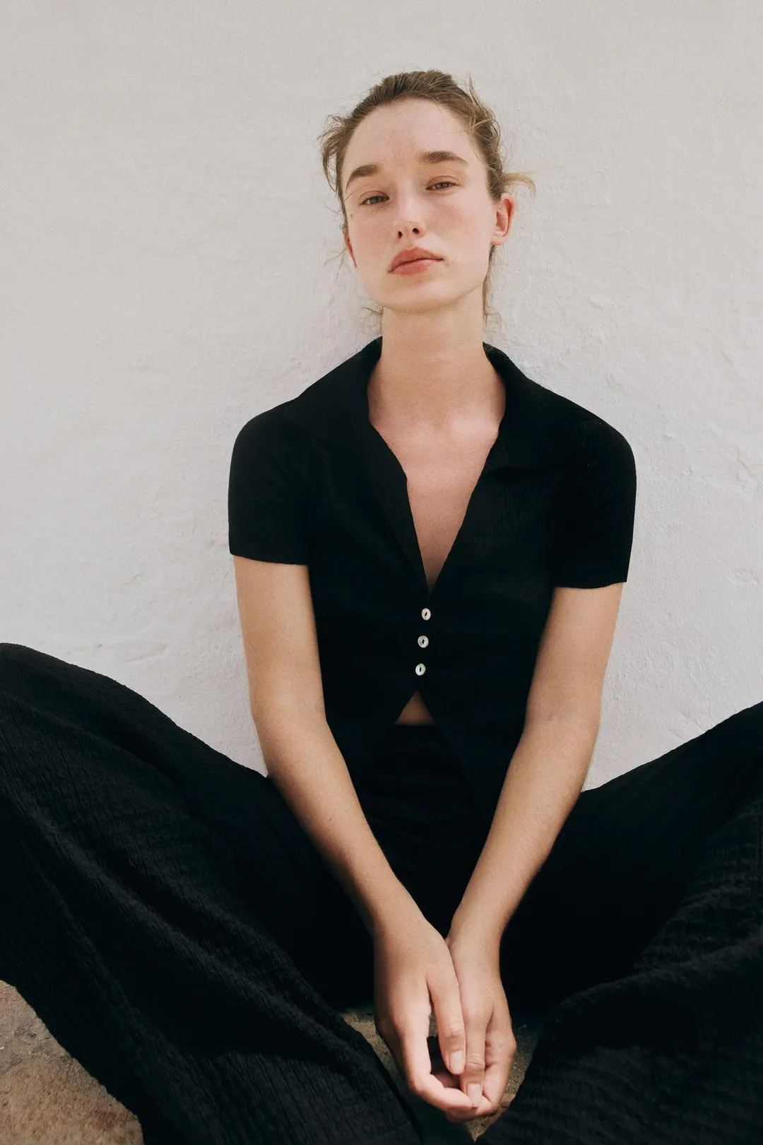 Топ укороченный фактурный, Zara