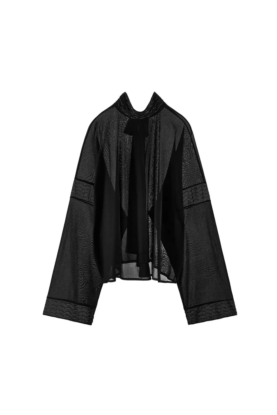 Топ струящийся с бусинами, Zara