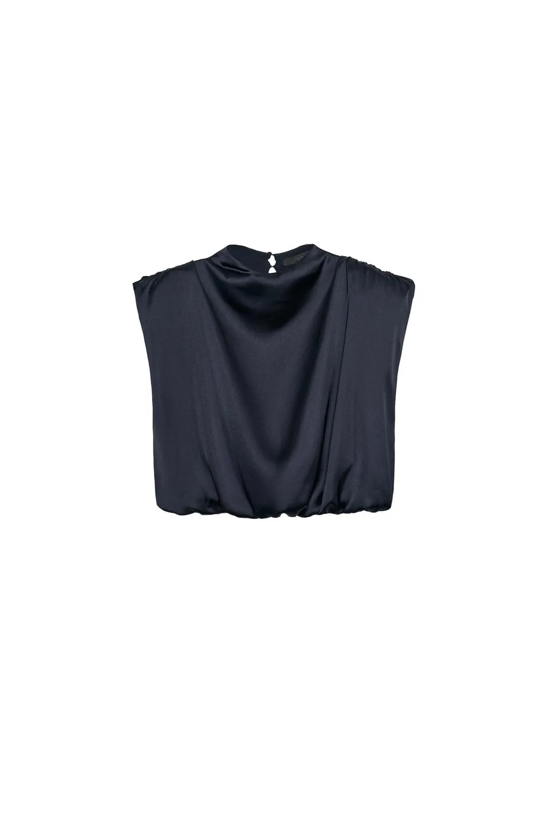 Атласный топ с подплечниками, Zara