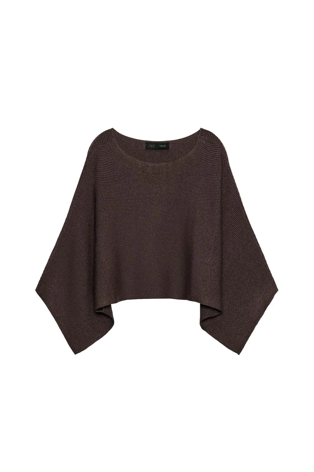 Короткий вязаный свитер-кейп, Zara