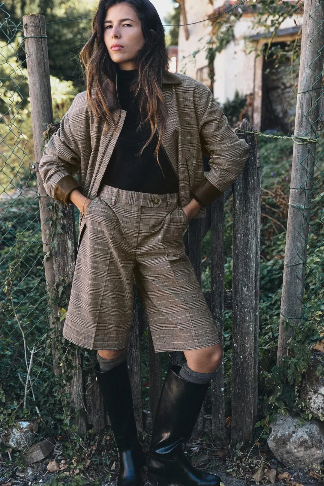 Шорты-бермуды в клетку, Zara