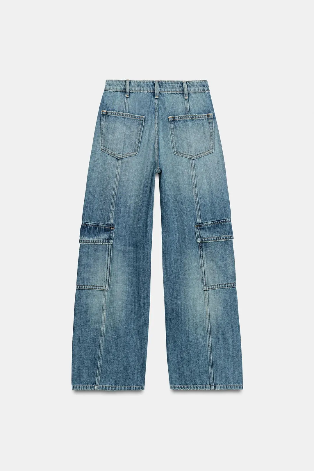 Джинсы карго со средней посадкой TRF, Zara