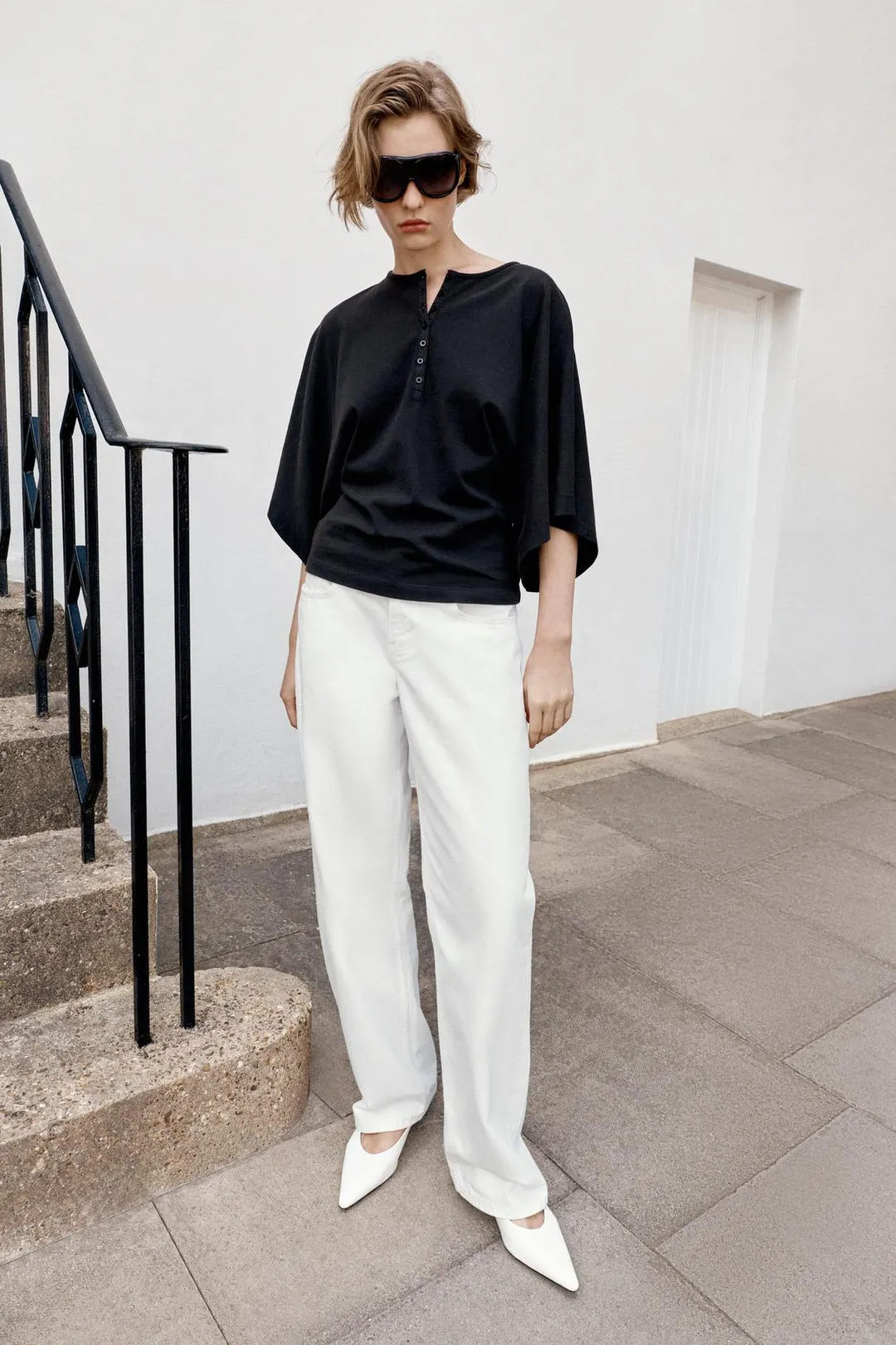 Футболка с воротом хенли, Zara