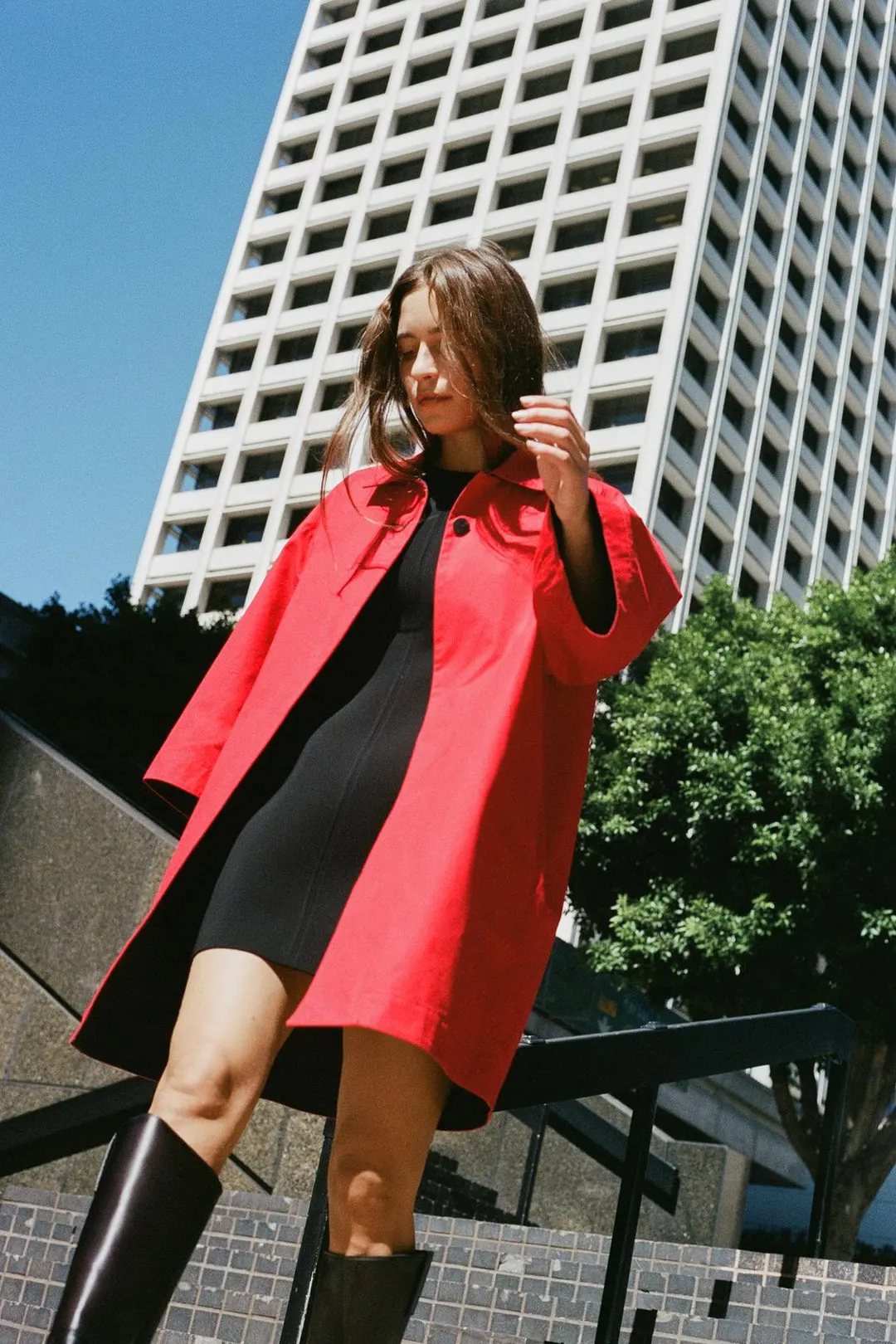 Тренч миди ZW Collection двусторонний, Zara