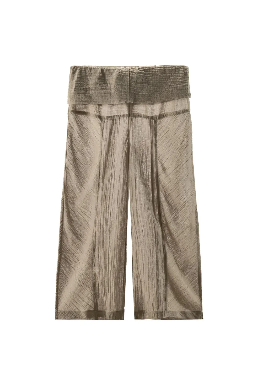 Фактурные брюки из смеси льна, Zara