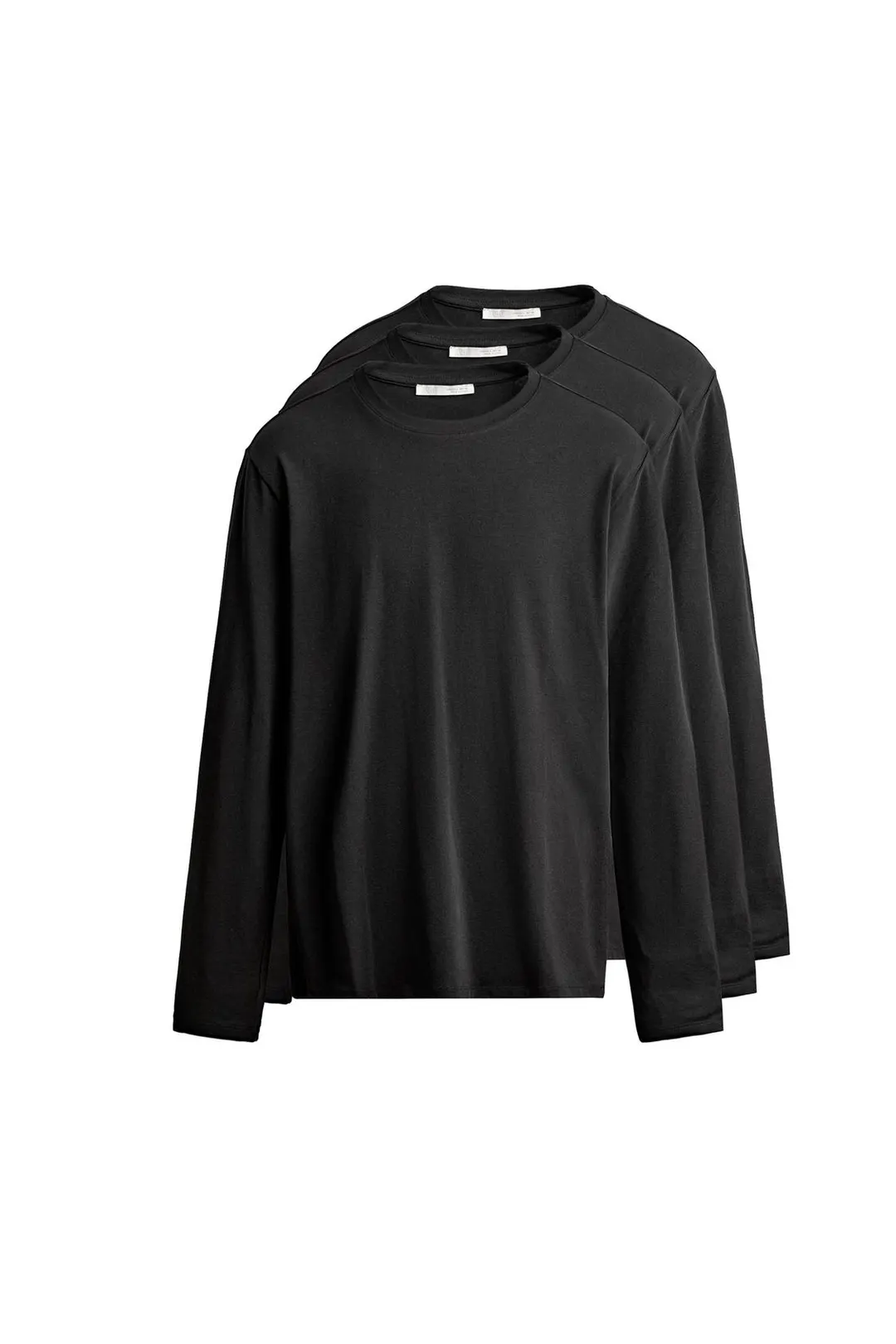 Футболки базовые облегающего кроя с длинными рукавами, 3 шт., Zara