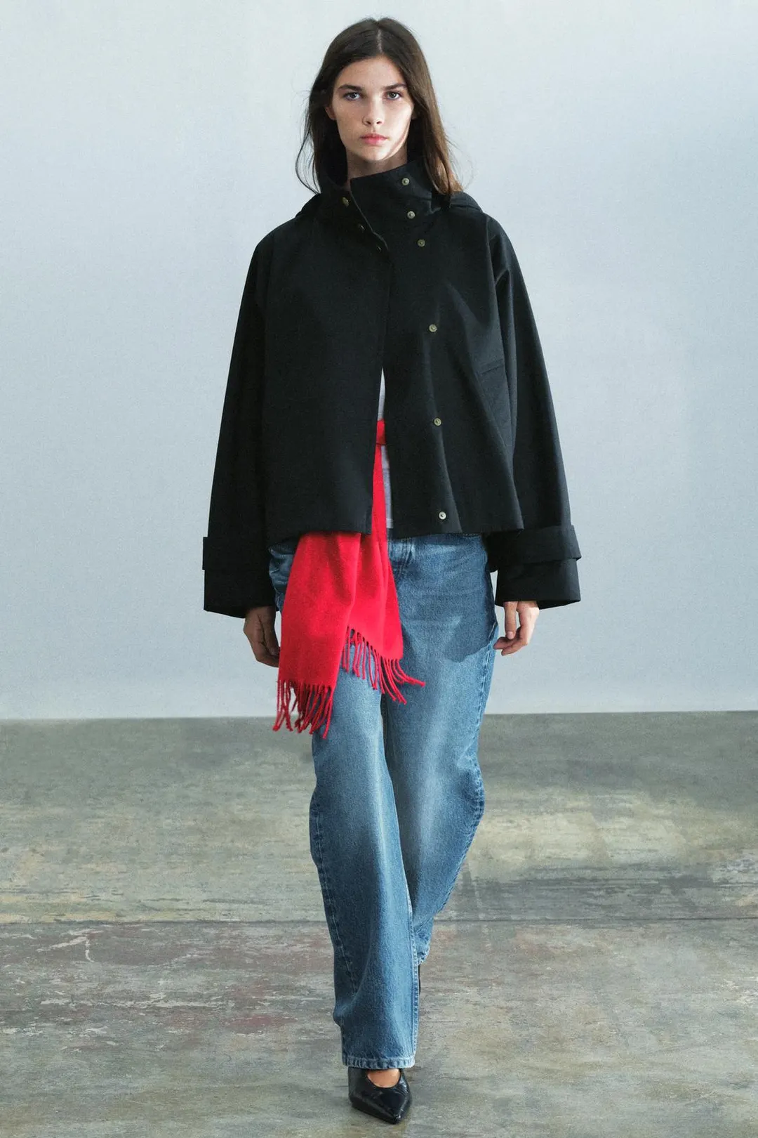 Двубортная водоотталкивающая куртка ZW Collection, Zara