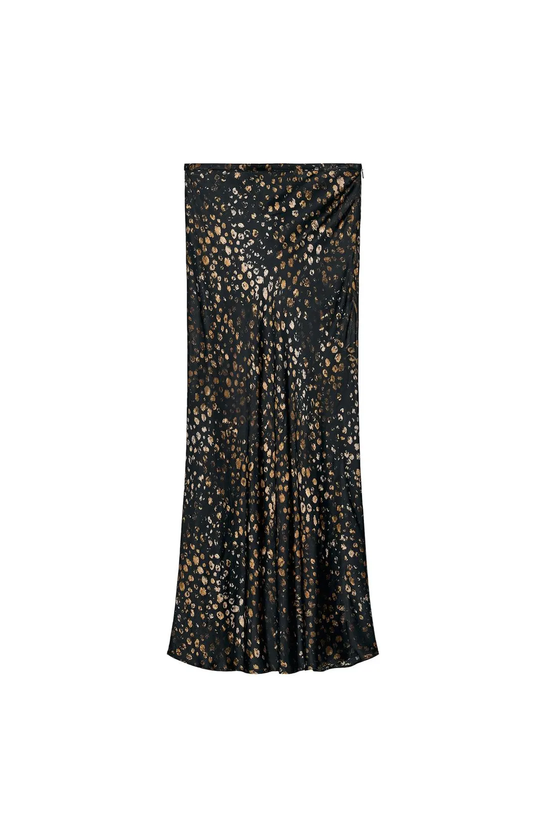 Атласная юбка с принтом ZW Collection, Zara