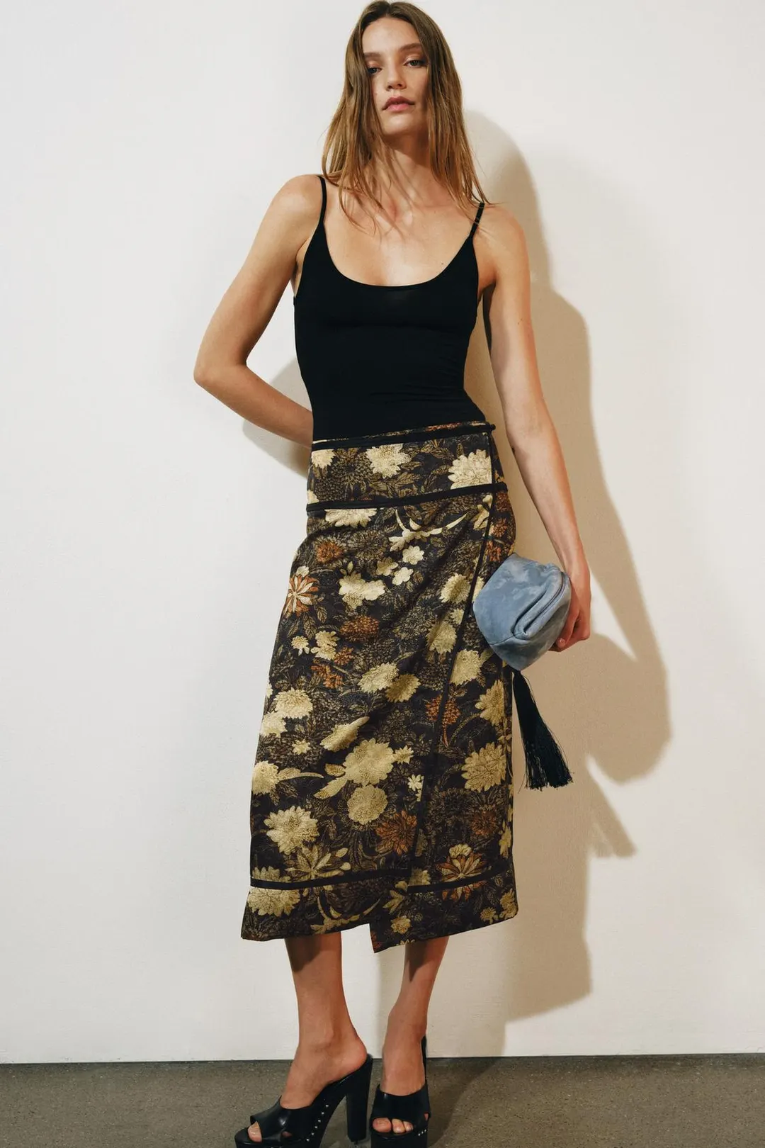 Юбка-парео с цветочным принтом ZW Collection, Zara