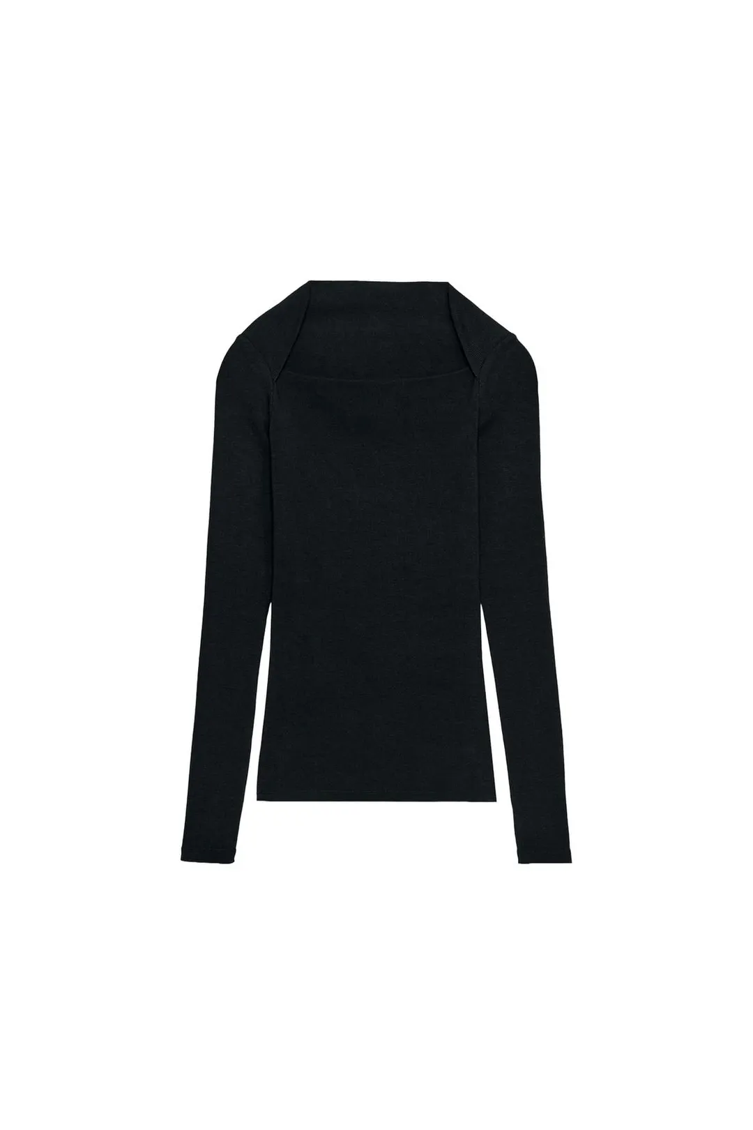 Футболка в рубчик с квадратным вырезом, Zara
