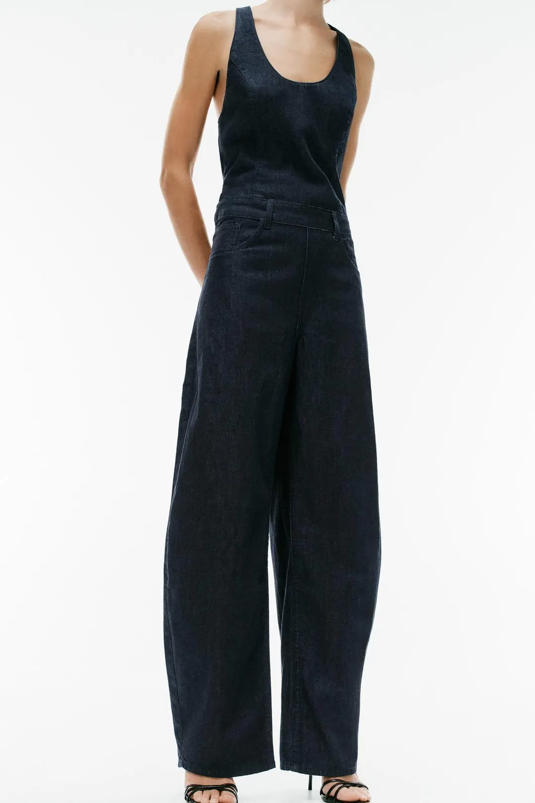 Комбинезон под деним с перекрещивающимися бретелями, Zara