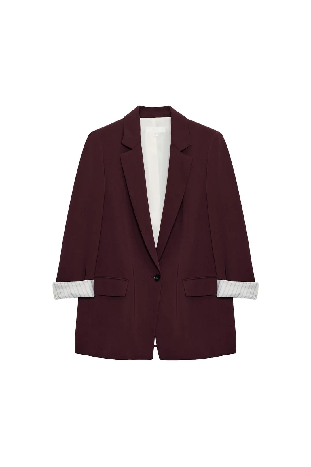 Блейзер с подплечниками и принтованными манжетами, Zara