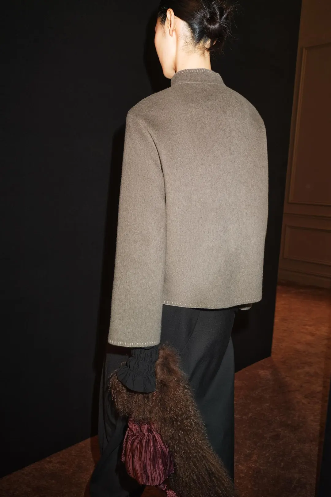 Жакет из смесовой шерсти с застёжкой-клевант ZW Collection, Zara
