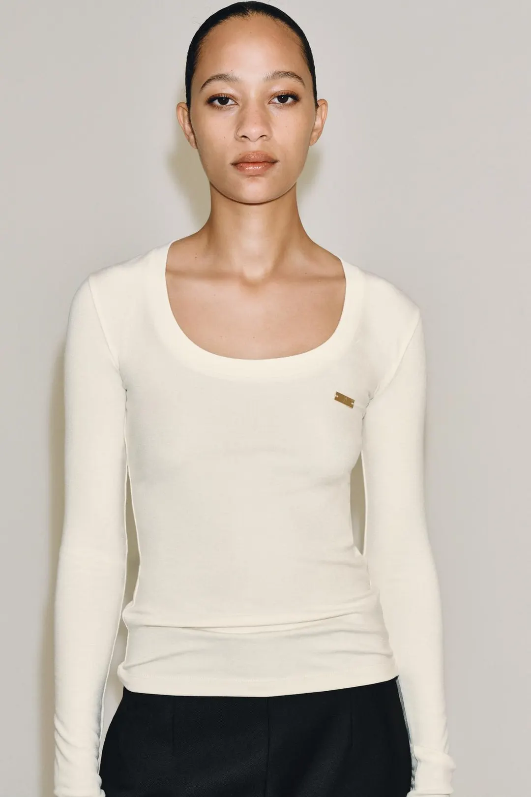 Футболка ZA с круглым вырезом, Zara