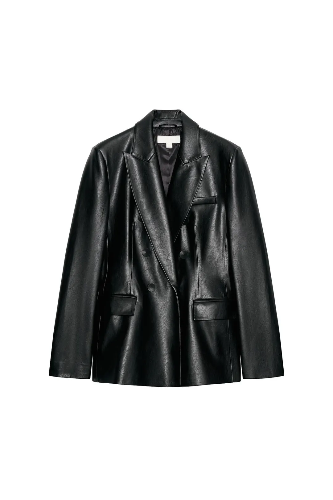 Блейзер двубортный под кожу, Zara