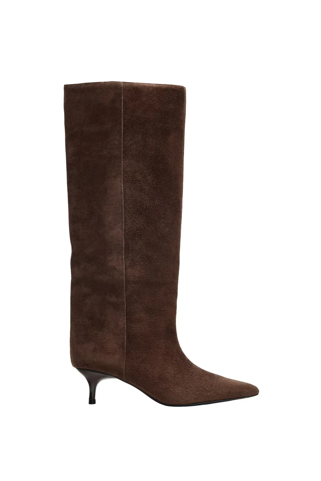 Ботильоны из кожи на каблуке kitten heel, Zara