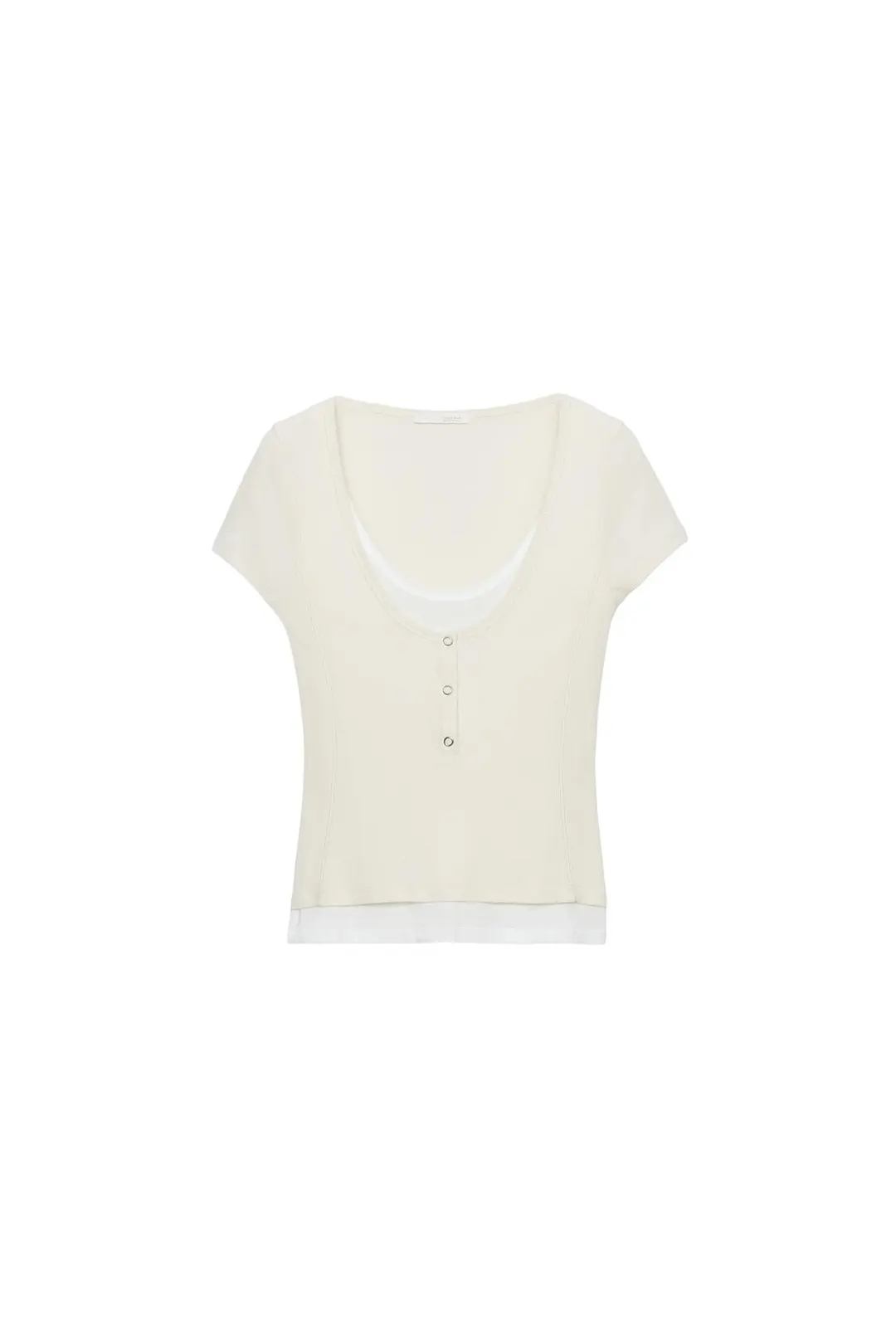 Многослойная футболка хенли, Zara