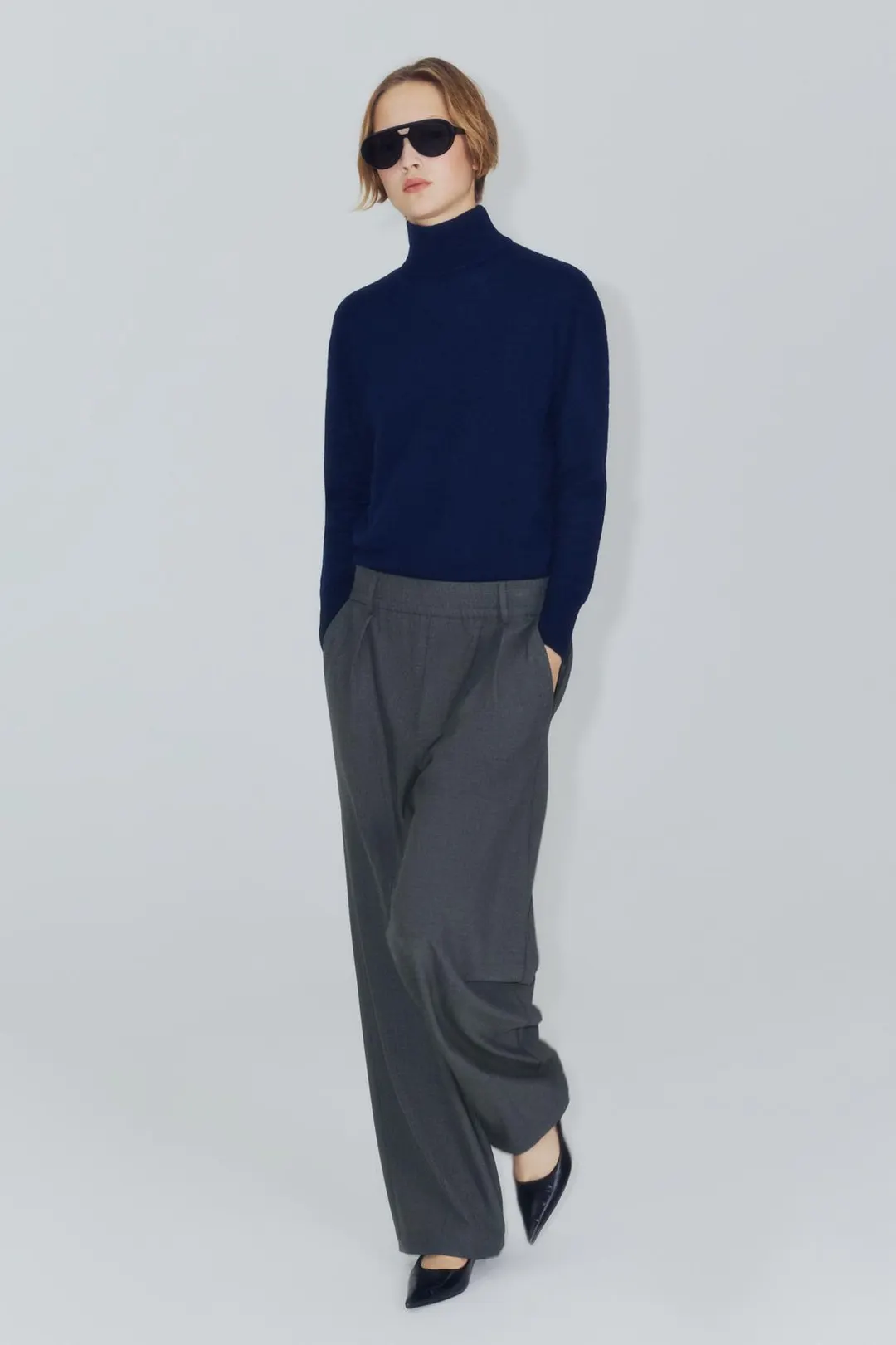Брюки ZW Collection с эластичным поясом, Zara