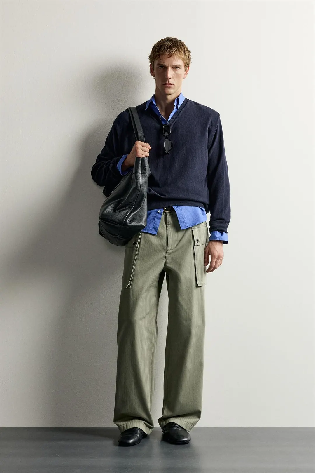 Брюки карго в елочку, Zara