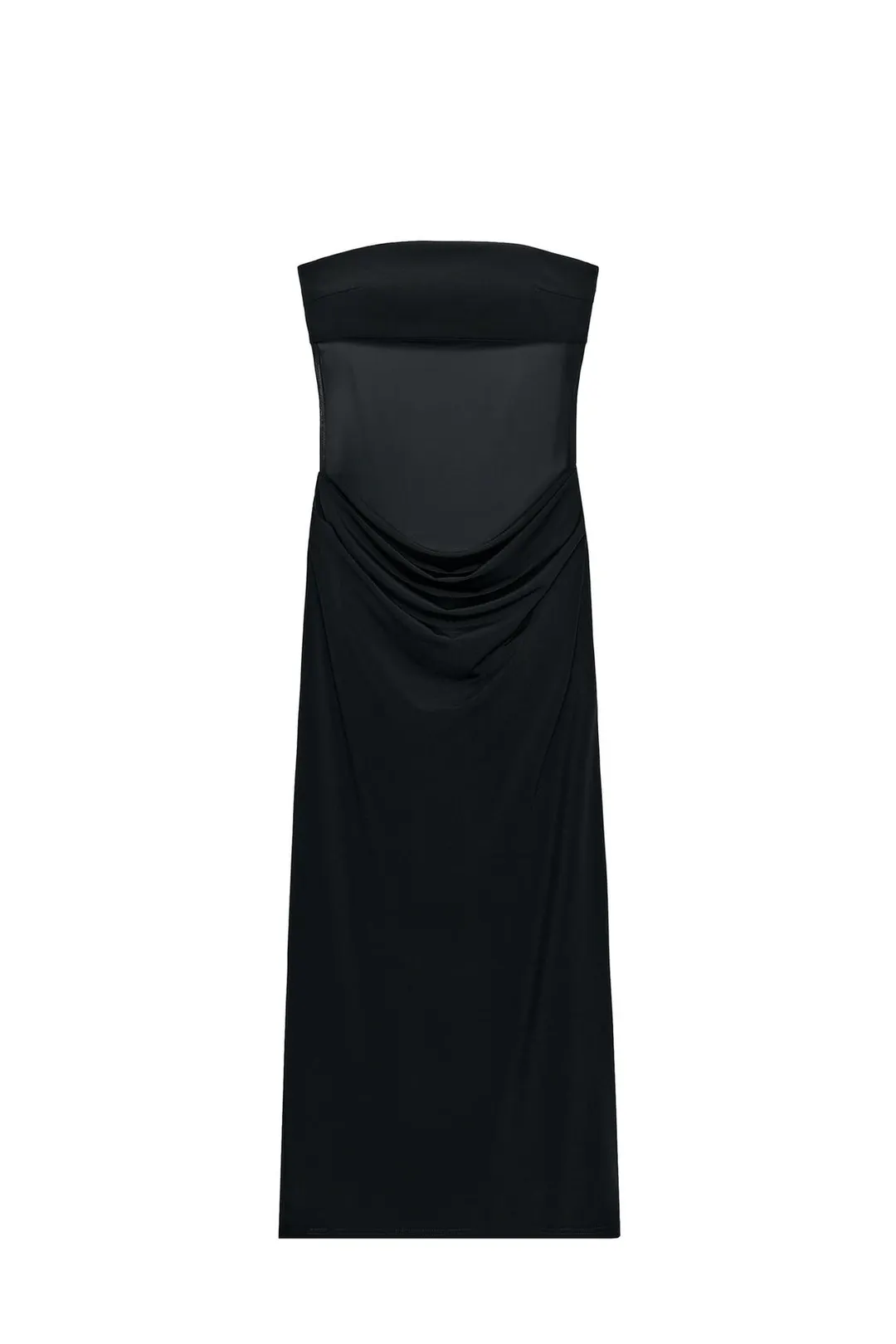 Платье миди с драпировкой, Zara