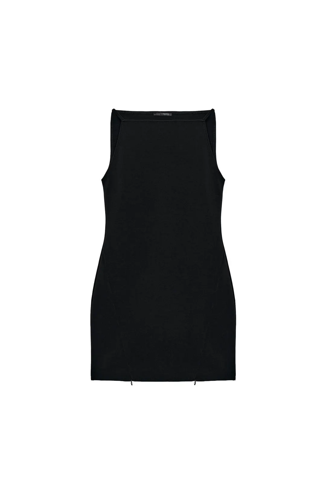 Платье мини эластичное с молниями, Zara