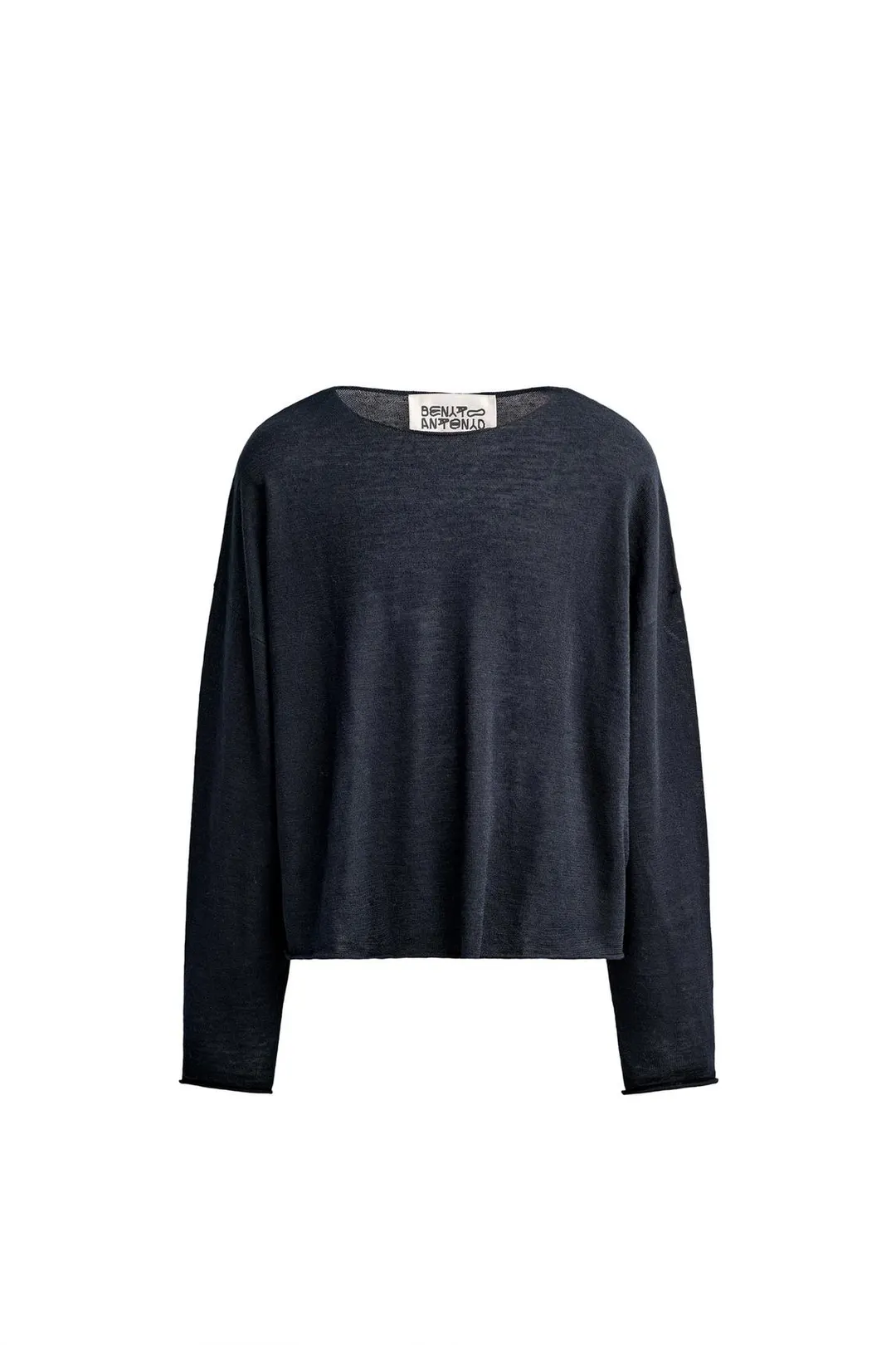 Свитер укороченного кроя из смеси льна и шерсти, Zara