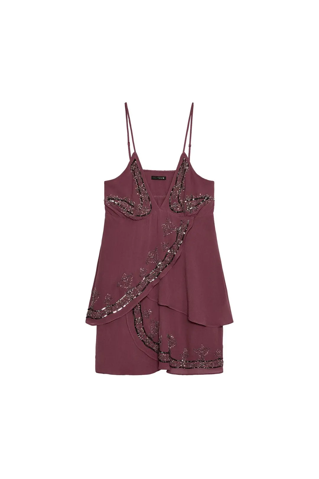 Короткое платье с пайетками, Zara