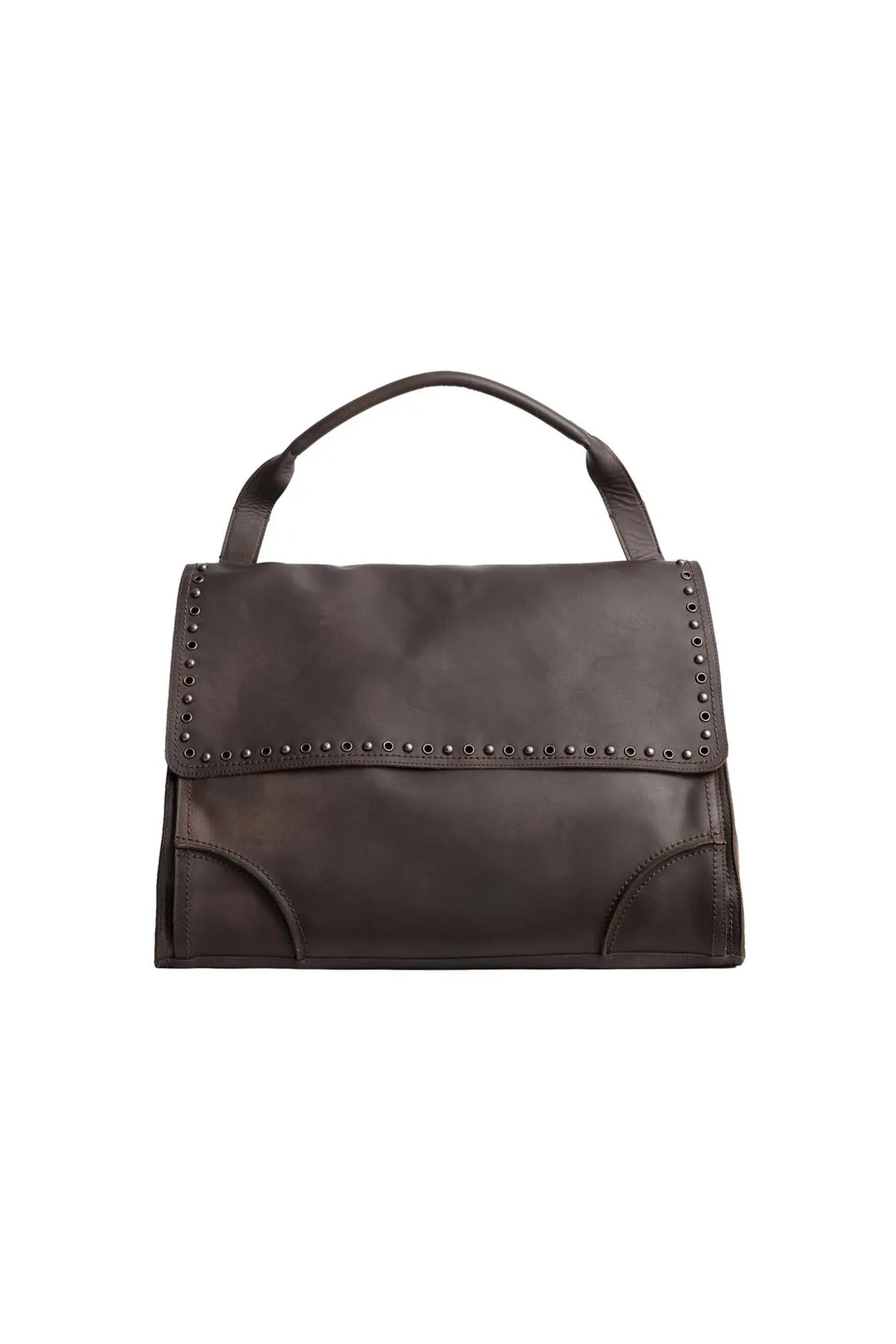 Сумка через плечо из кожи с заклепками, Zara