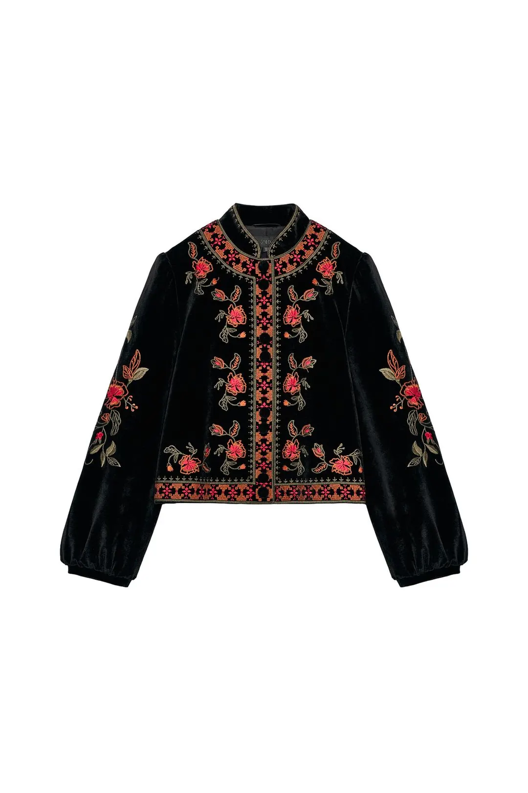 Жакет бархатный с вышивкой, Zara