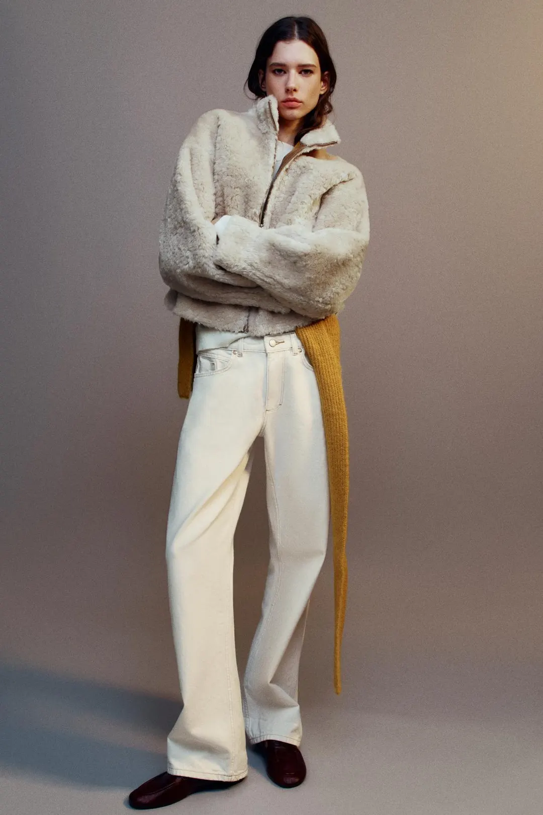 Двусторонняя куртка с высоким воротником, Zara