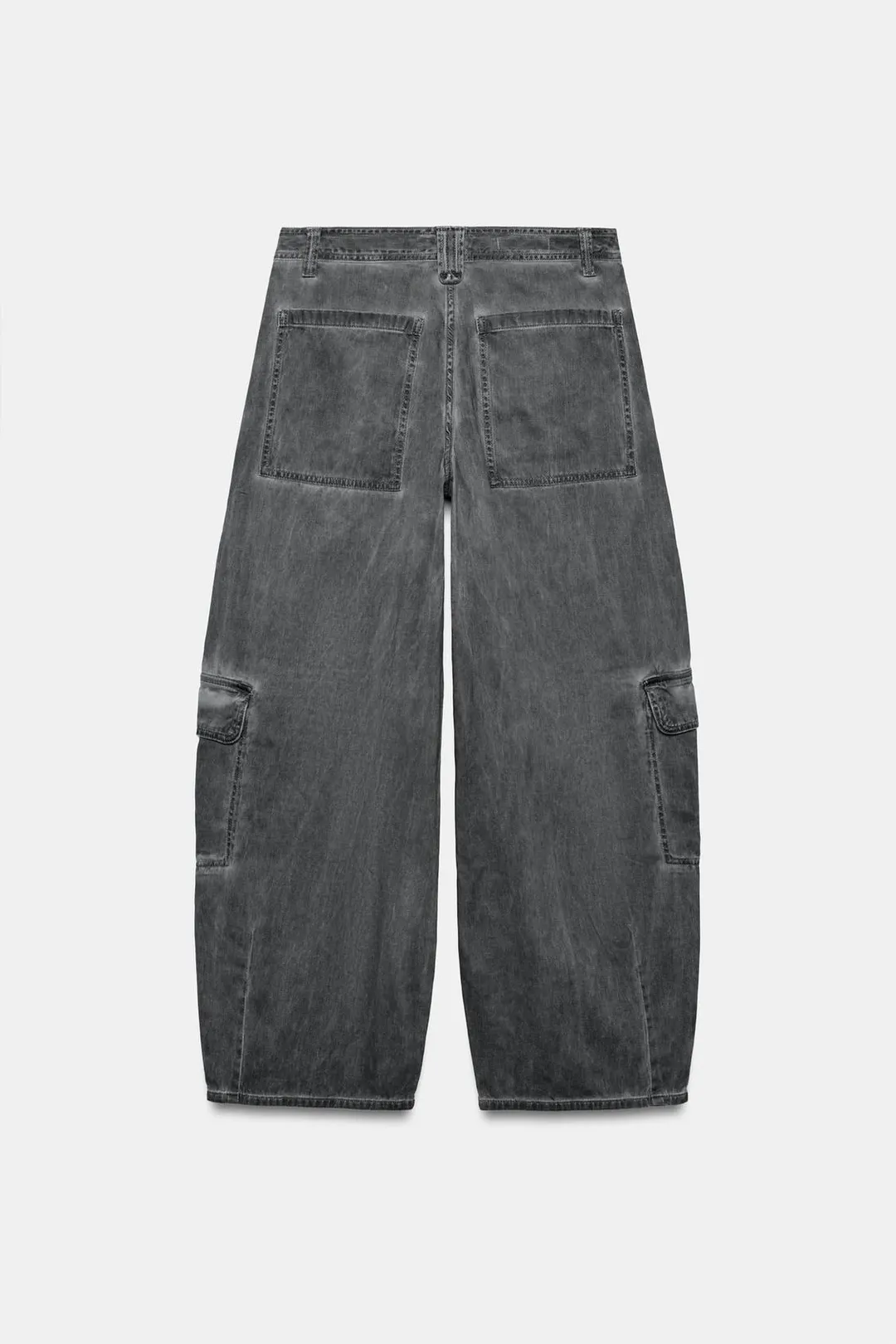 Брюки карго оверсайз с эффектом потертости, Zara