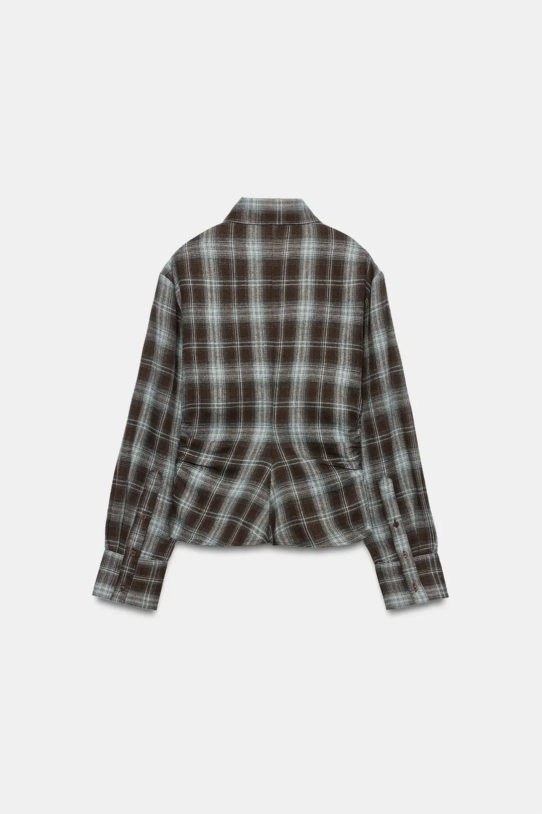 Рубашка в клетку со сборками, Zara