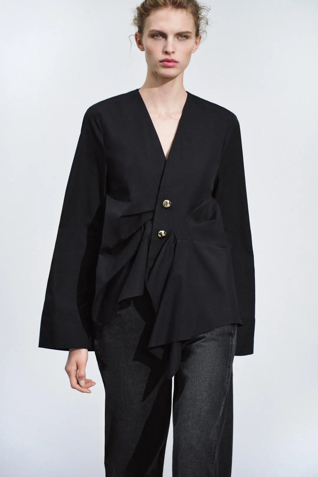 Рубашка плиссированная ZW Collection, Zara