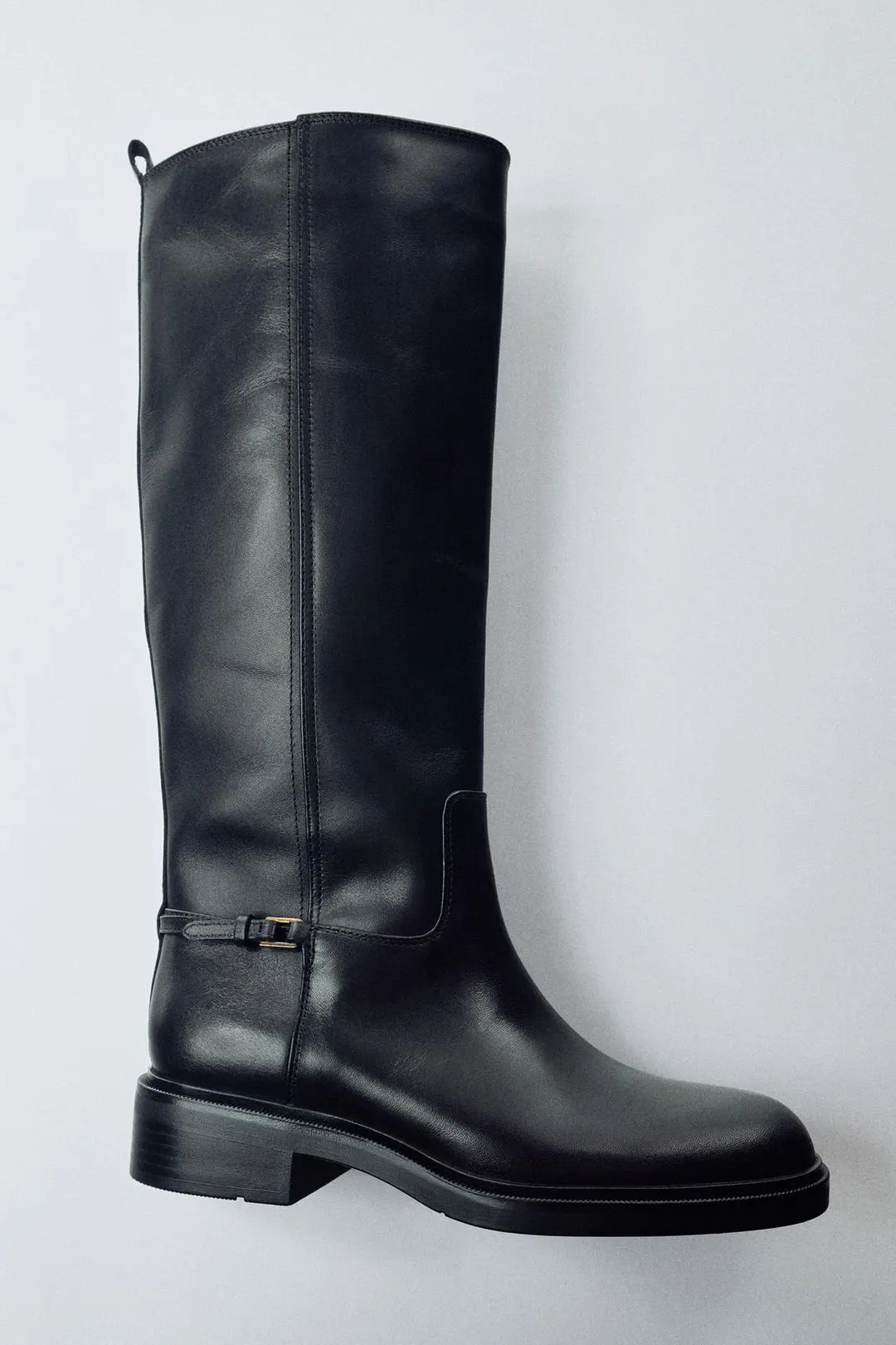 Кожаные сапоги для верховой езды, Zara