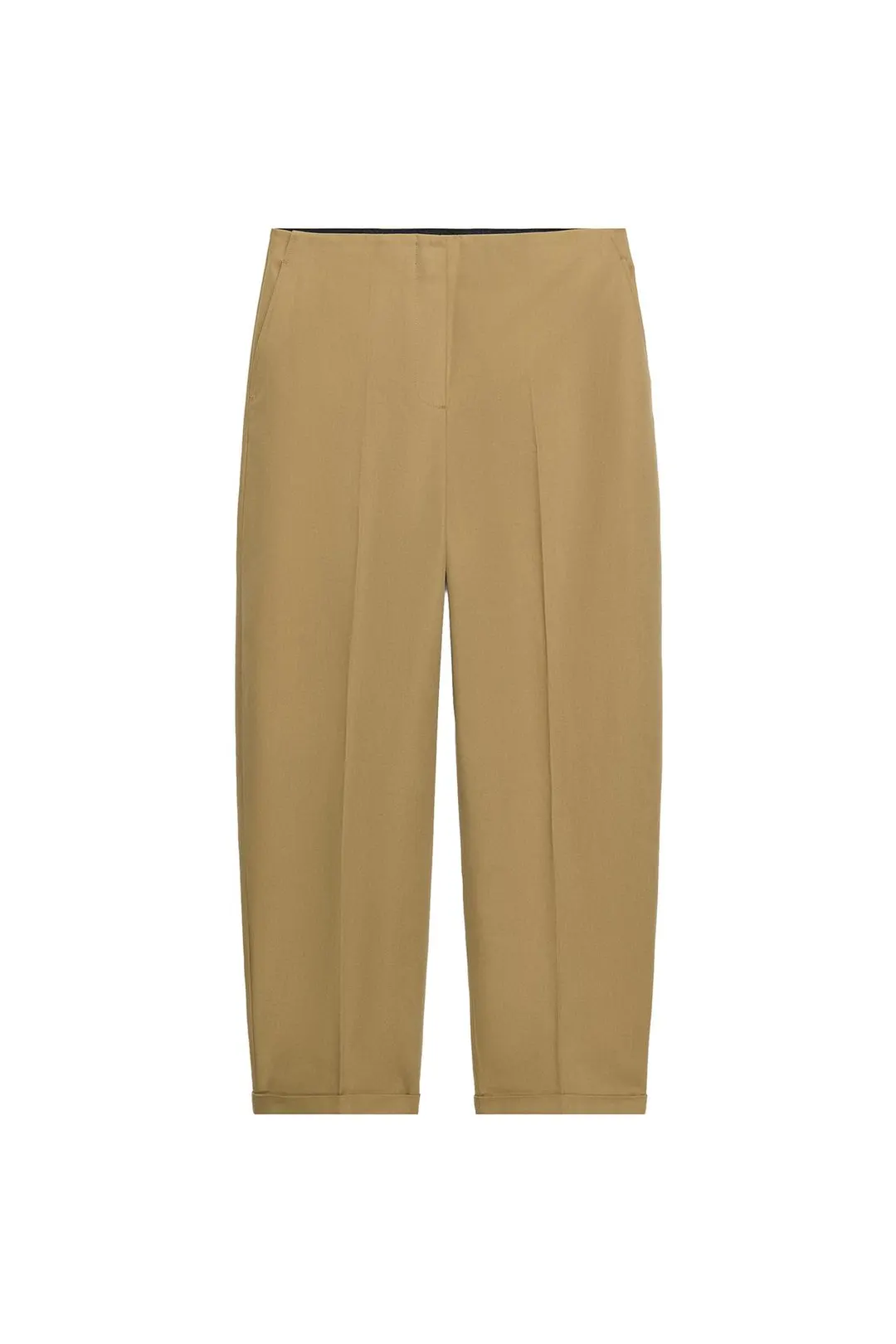 Брюки с высокой посадкой и складками ZW Collection, Zara