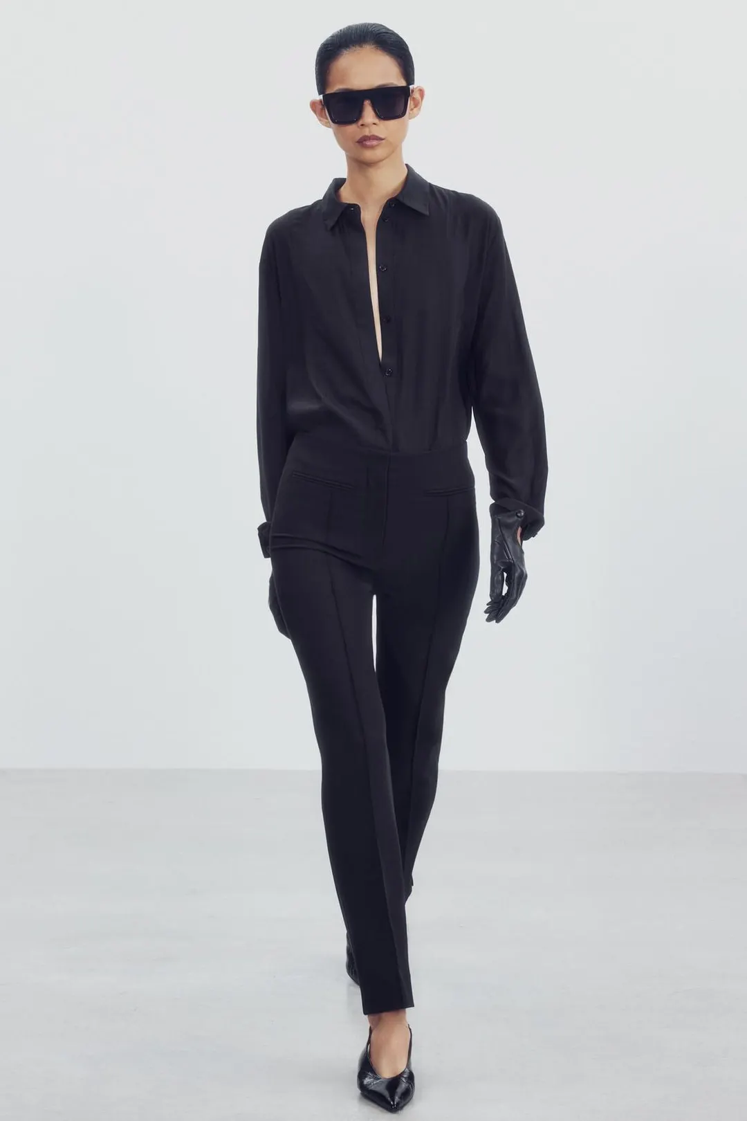 Брюки ZW Collection с декоративными швами, Zara