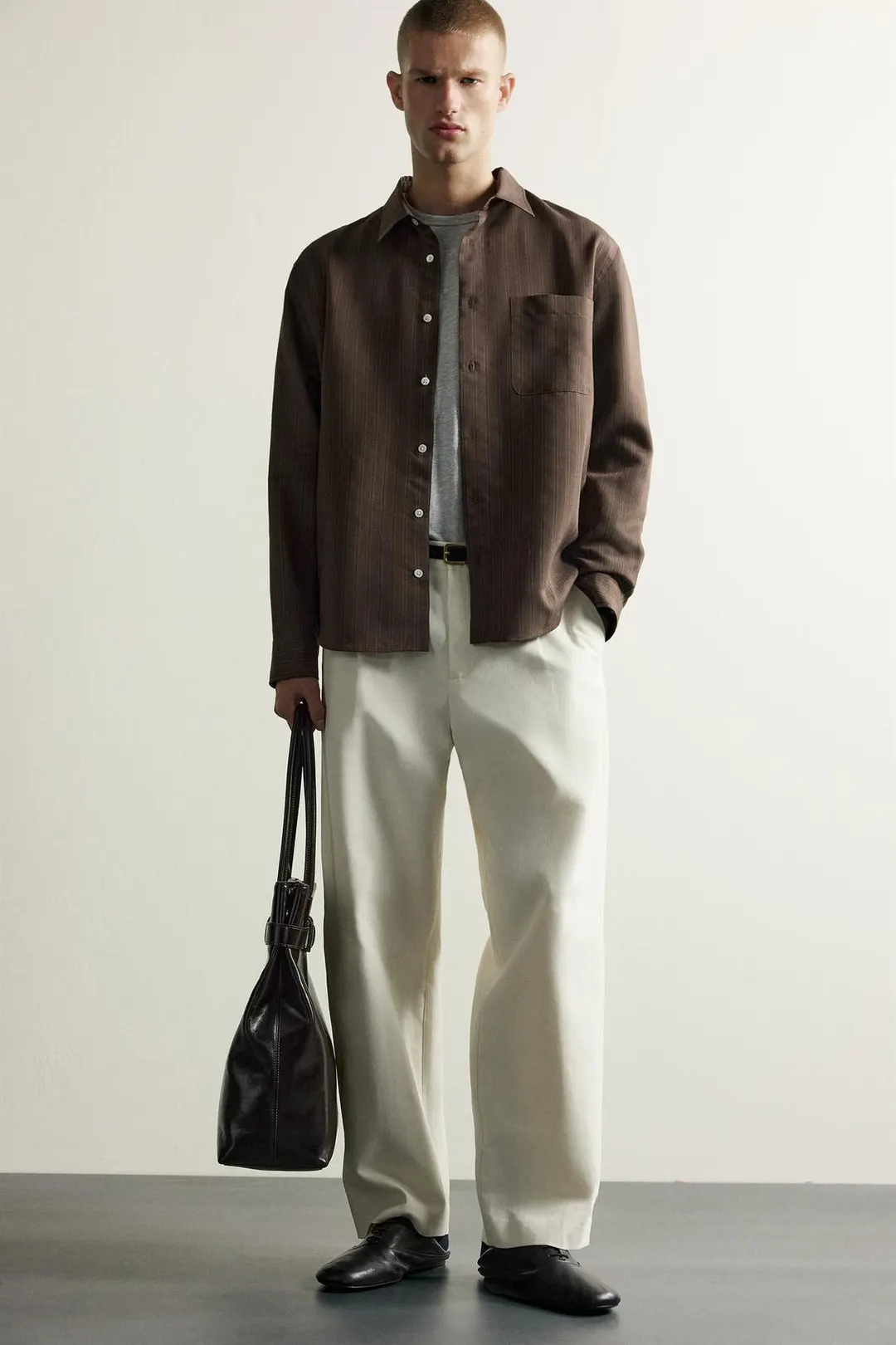 Струящаяся рубашка в полоску, Zara