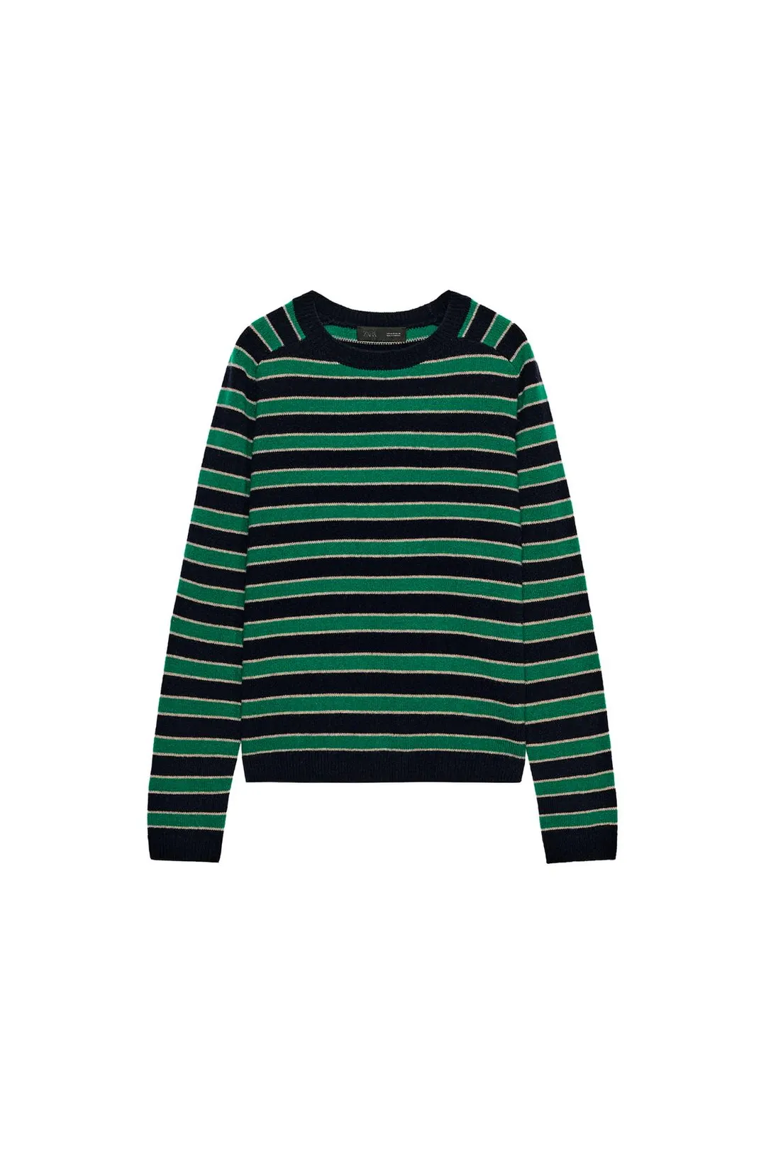 Свитер в полоску из 100% шерсти, Zara