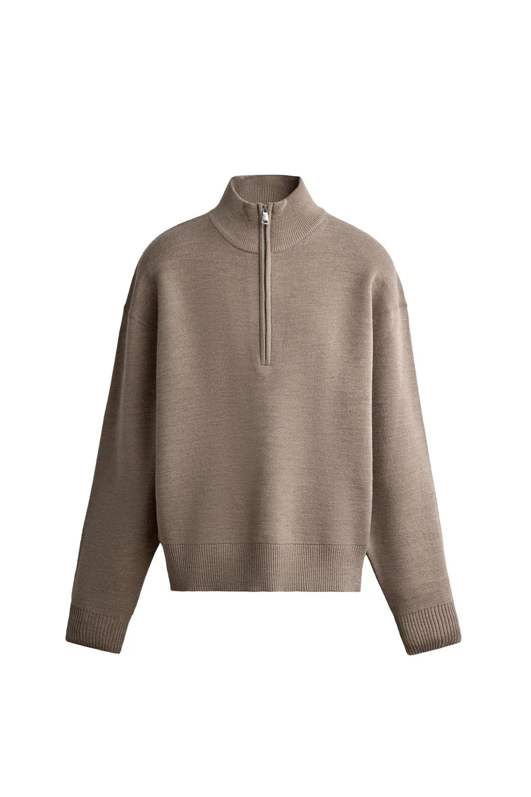 Мягкий джемпер с воротником на молнии, Zara